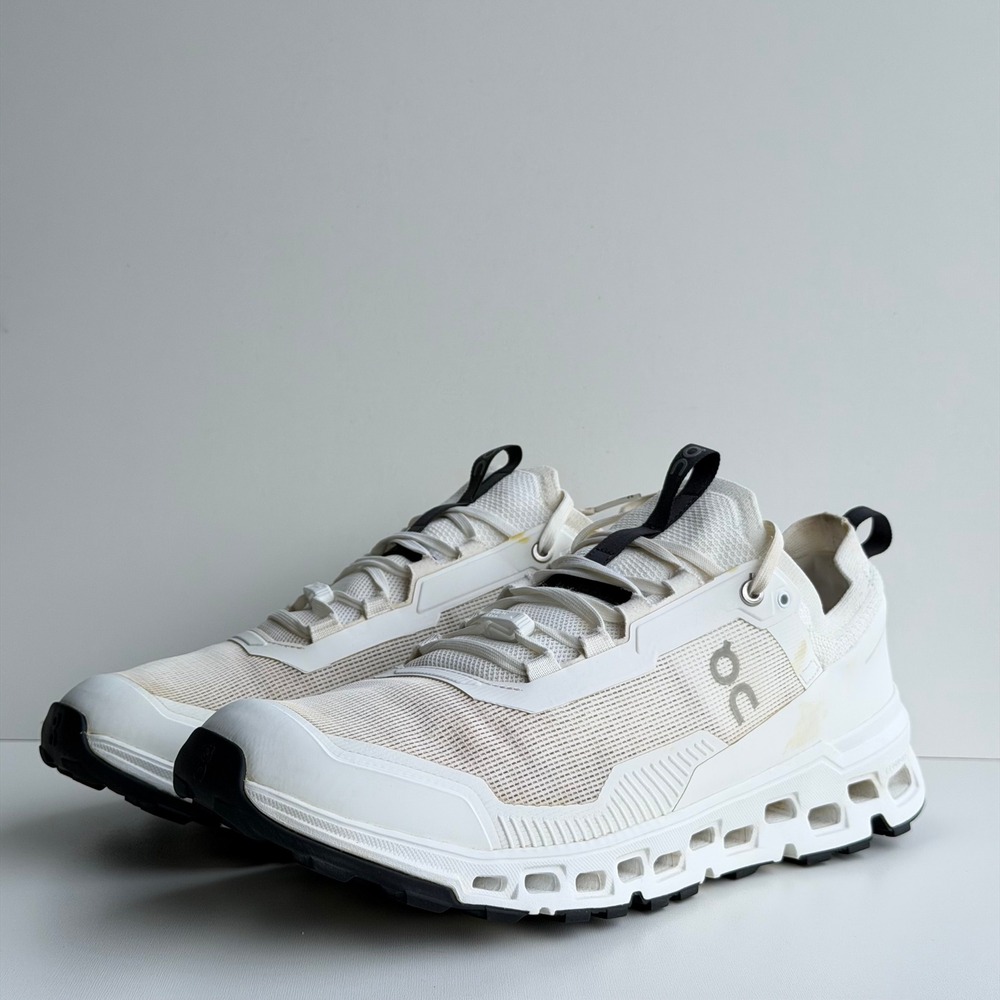 On Cloudultra Mens 14 White Cushion Comfort Trail Running Shoes Mesh Helion - Picture 2 of 10